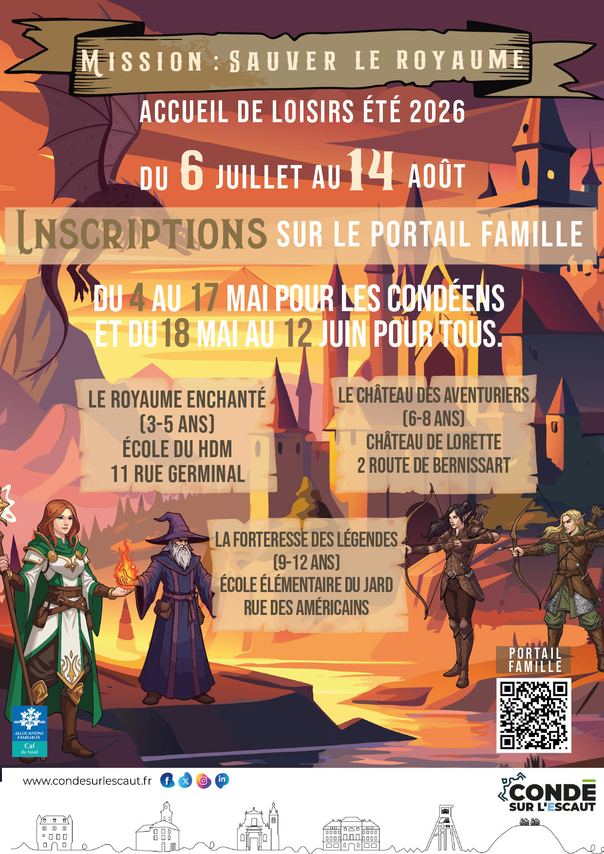 Inscription pour le centre d'été